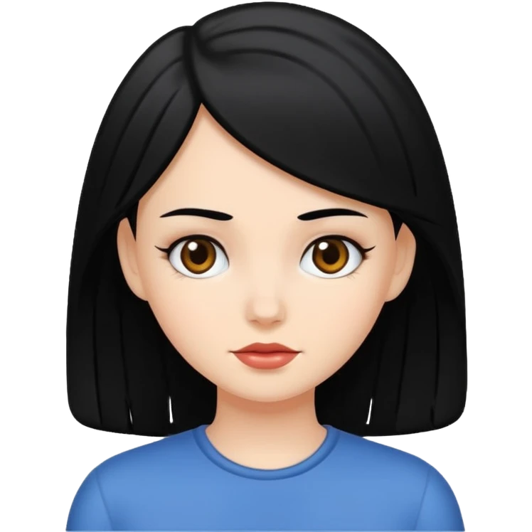 white girl with black yn emoji