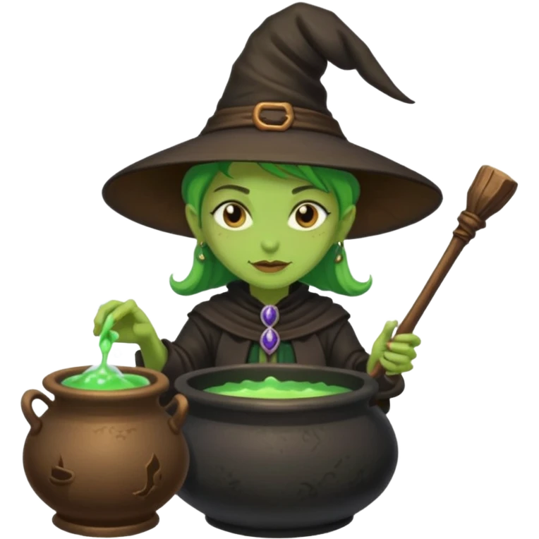green witch cooking potion emoji
