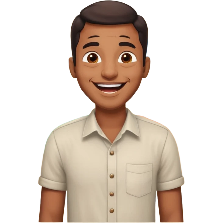 a guy from kerala laughing need his back ground in shop emoji