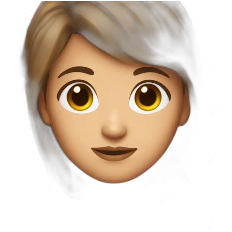 brown-haired girl with bob designer emoji