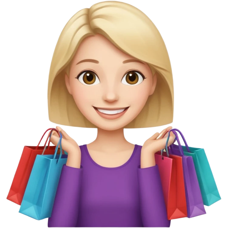 Personal shopper with too much shopping bags emoji