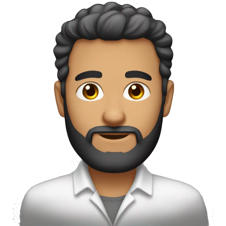 un homme maghrebin cheveux courts avec barbe de 3 jours emoji