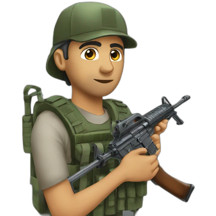 Zemmour avec une M16 emoji