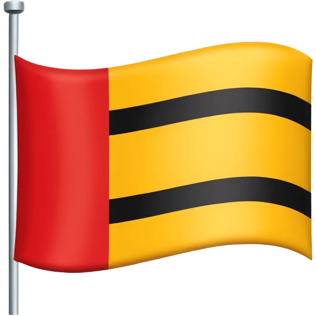 Bandera con colores, rojo, amarillo y negro, paresida a la de alemania emoji