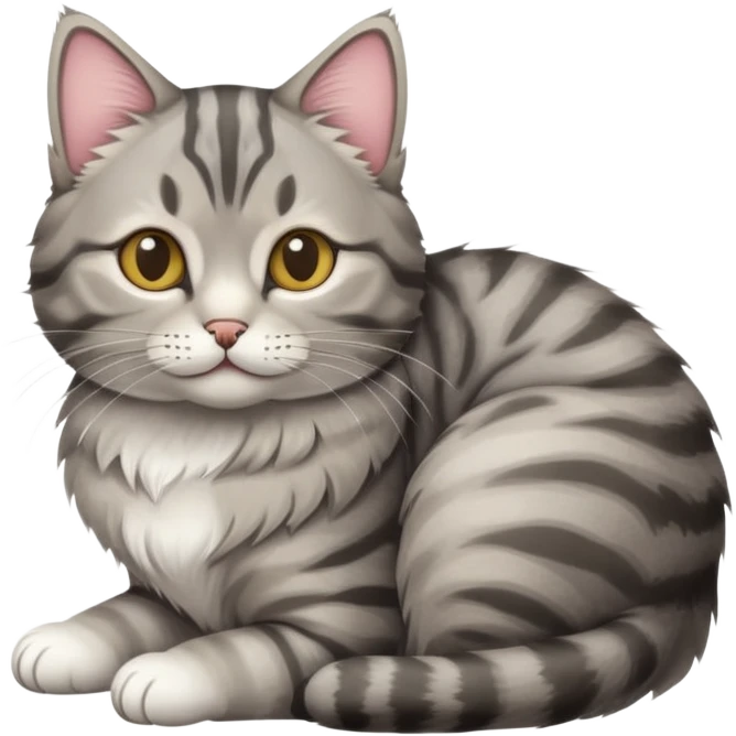 cat loafing with paws tucked under emoji