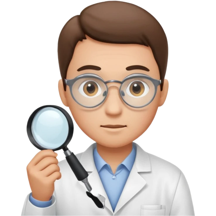 worker with magnifying glasses emoji