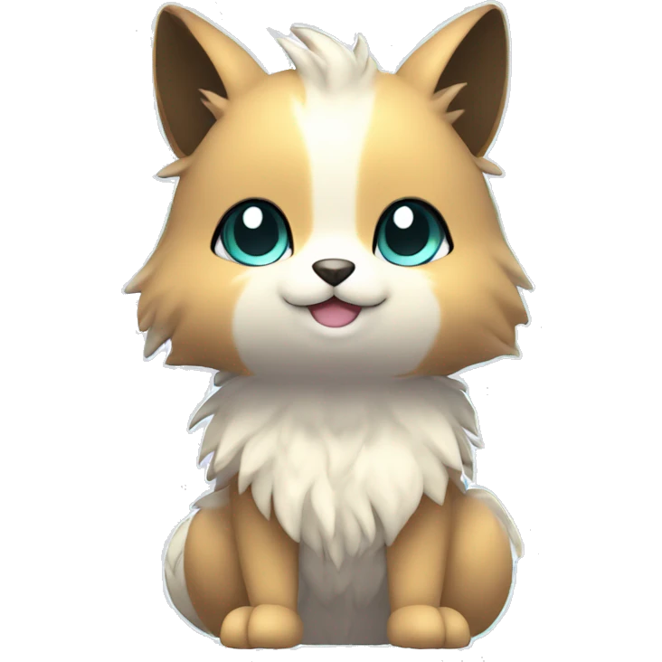  High quality detailed Cute Cool Kawaii stylish Pretty Chibi Fur-Sona Shiny Colorful Sparkly Fakemon Full Body emoji