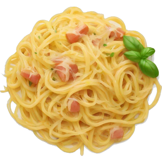 plate with spaghetti carbonara emoji
