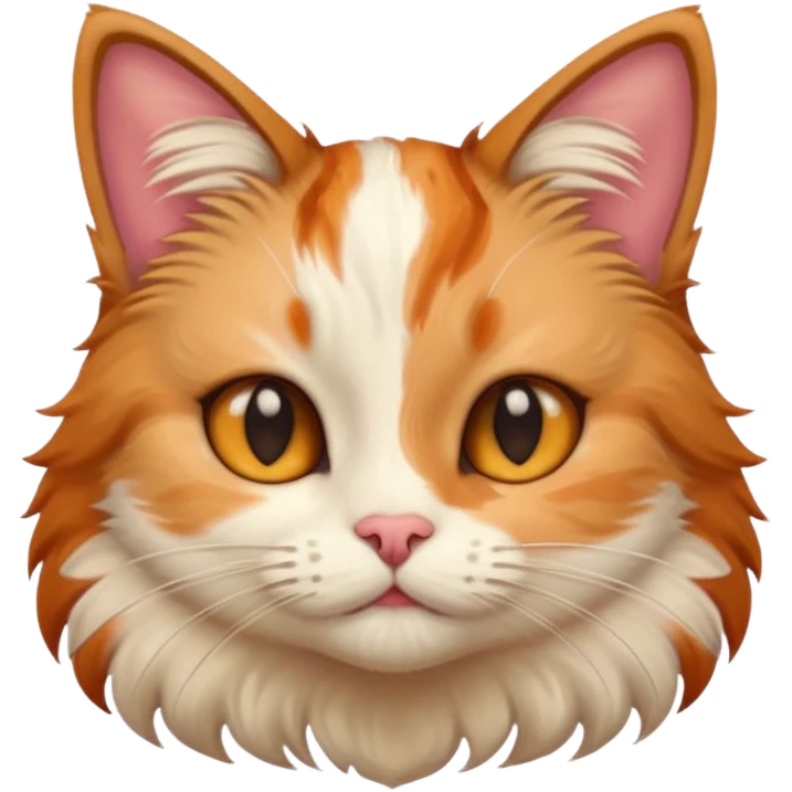 A realistic cat kissy face  emoji