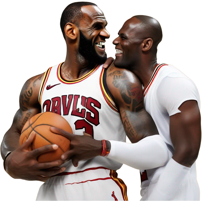 lebron james farting on Michael jordan emoji