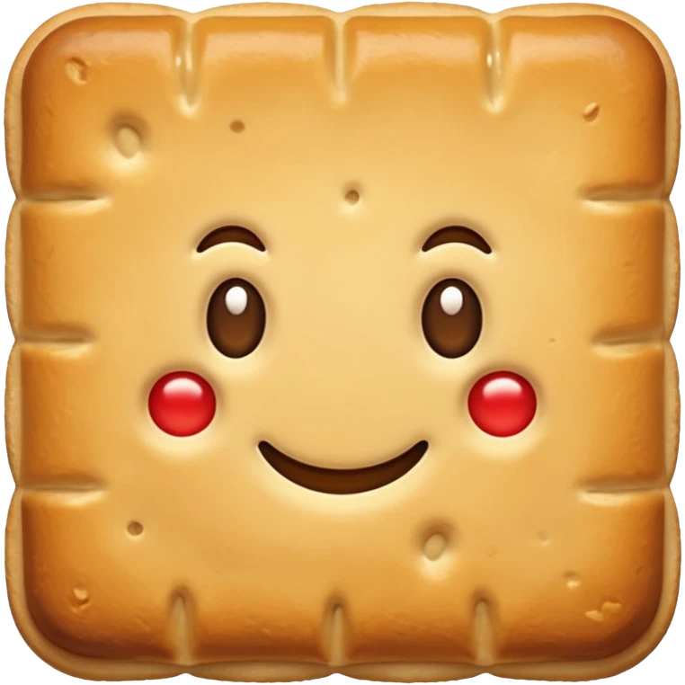 Square shaped biscuit emoji