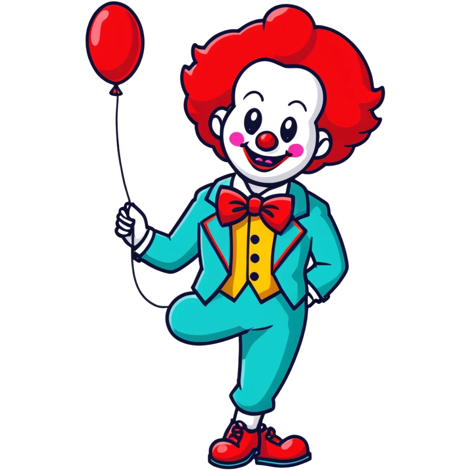 Hayes dressed as a clown emoji