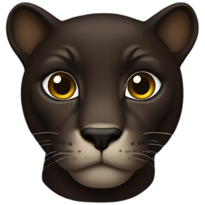 The panther is dark brown in color emoji