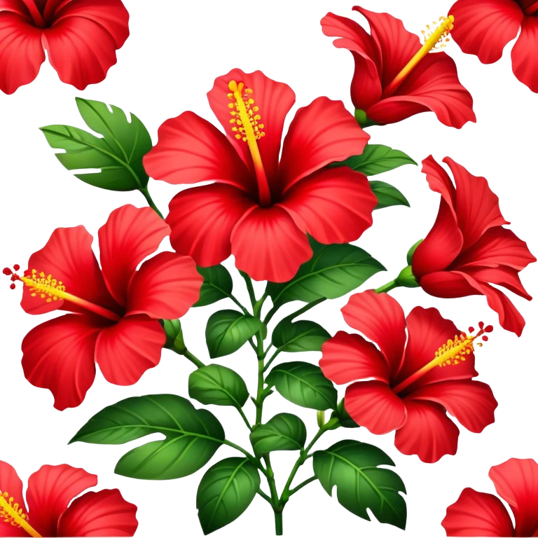 single Hawaiian hibiscus, straight stem emoji