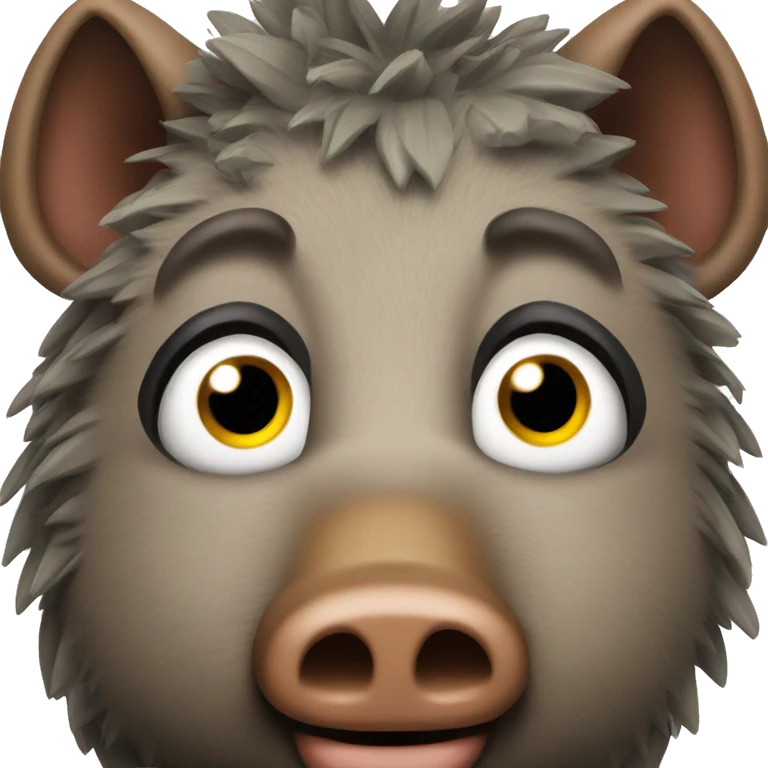 Wild boar wearing Apple watch emoji