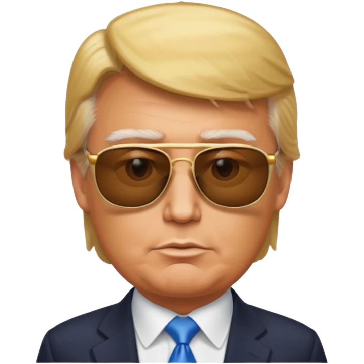 Donald Trump wearing sunglasses emoji