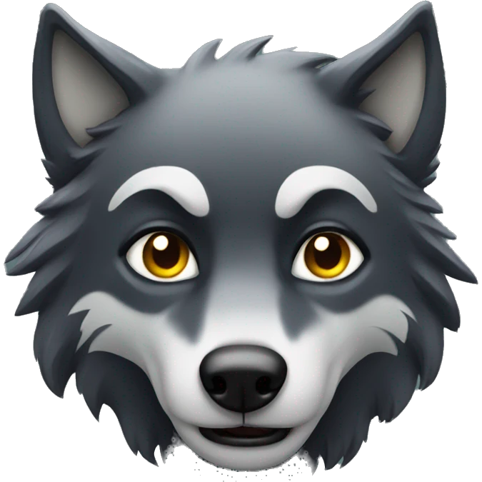 Dark wolf emoji