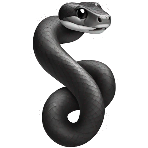 snake black and white emoji