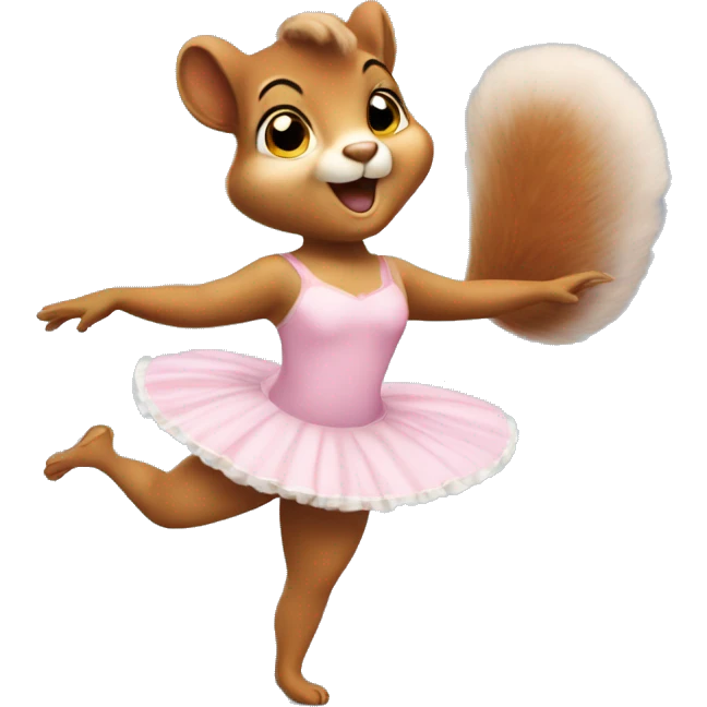 A squirrel ballerina emoji