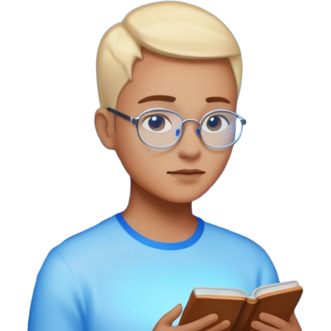 Window with person reading + blue light, Apartment Windows. emoji