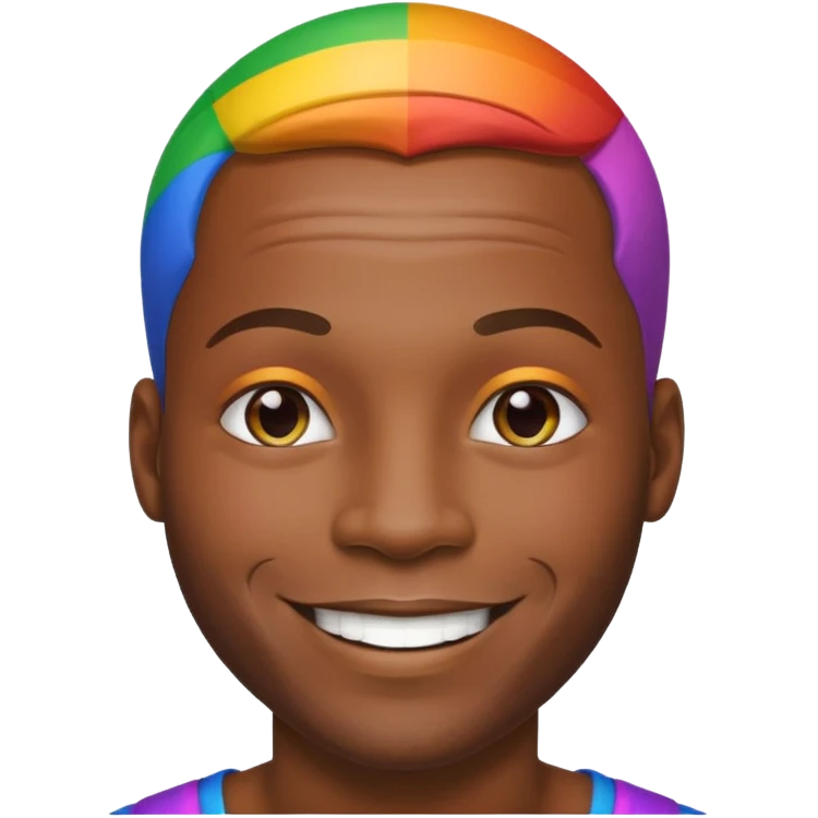   Gay African Man with rainbow skin  emoji