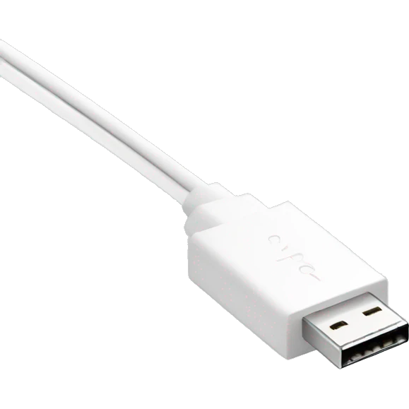 white usb cable emoji