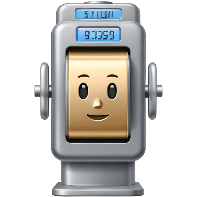 Money dispenser with crossed arms emoji