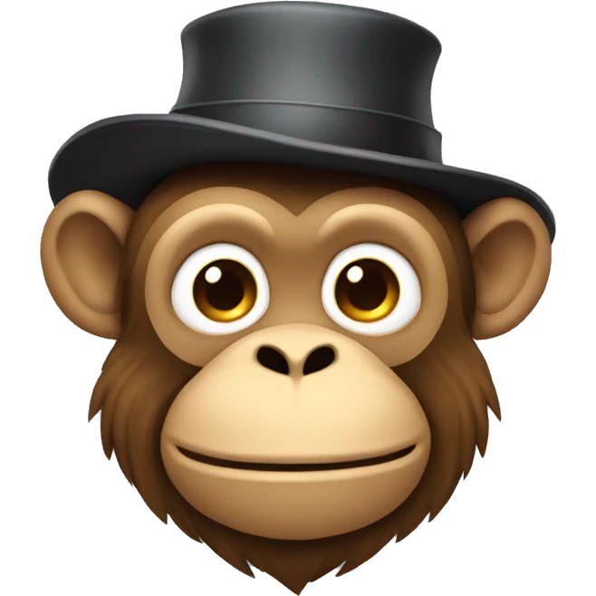 Monkey wearing hat with beard emoji