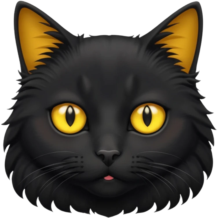 Черный кот который смотрит злобно на тебя emoji
