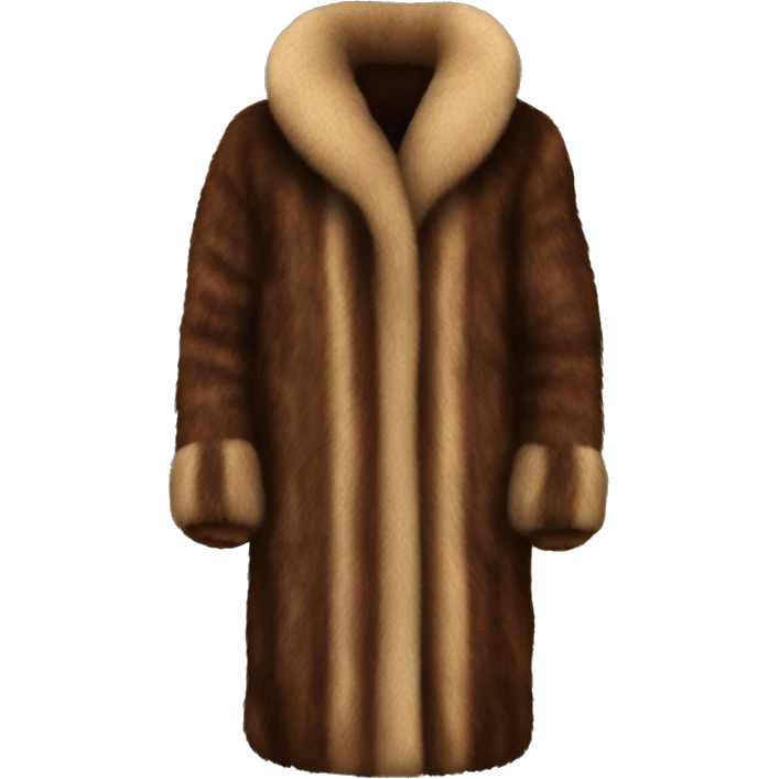 Luxurious brown full length fur coat emoji