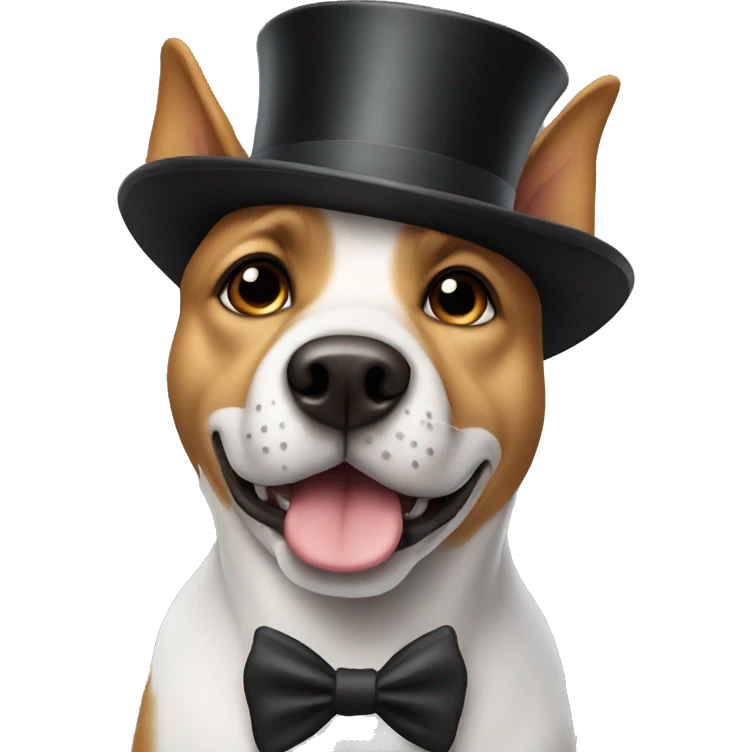 dog with top hat emoji