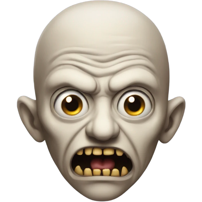 The creature scary and frighteningly ugly emoji