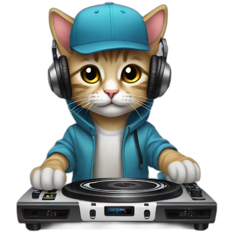 Dj kitten emoji