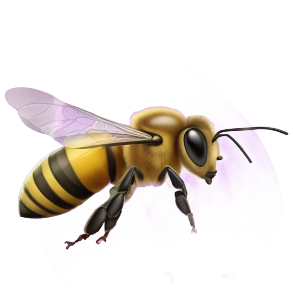 Honeybee in a sweet pea flower emoji
