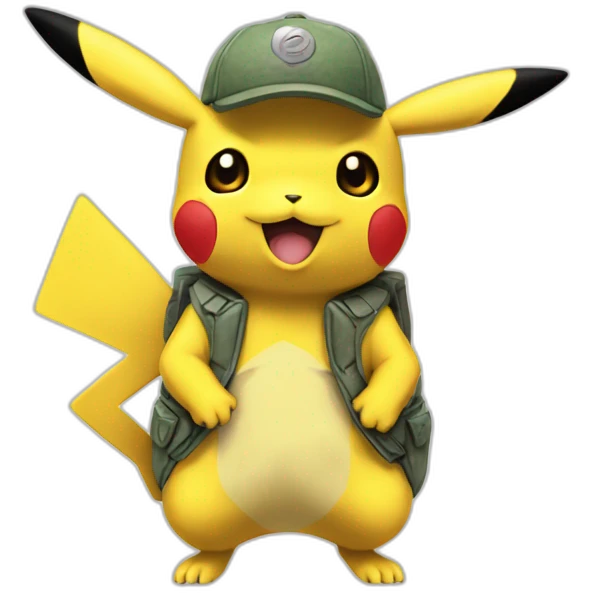 Carapuce sur Pikachu emoji