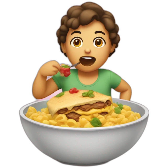 Gorda comiendo emoji