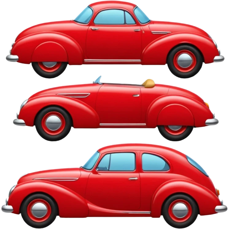 cartoon style red car emoji