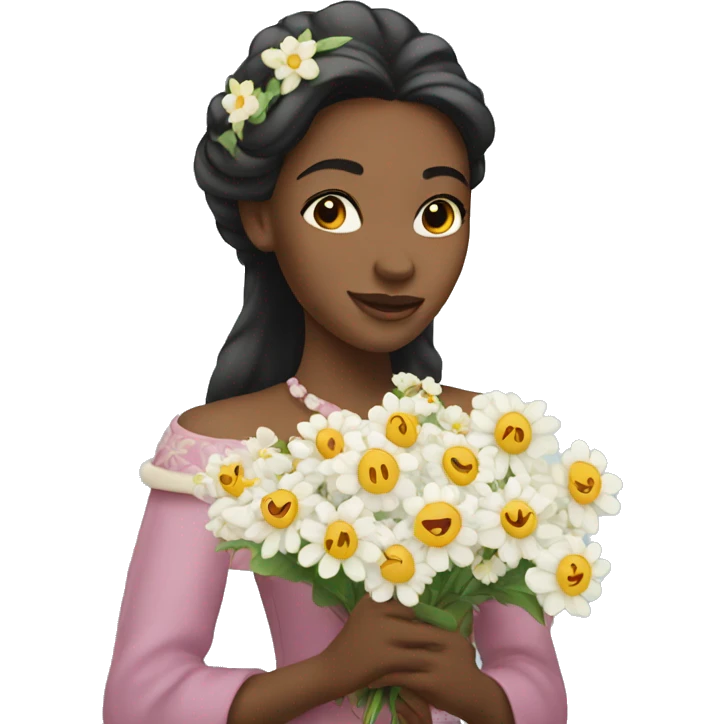 Princess holding flowers emoji