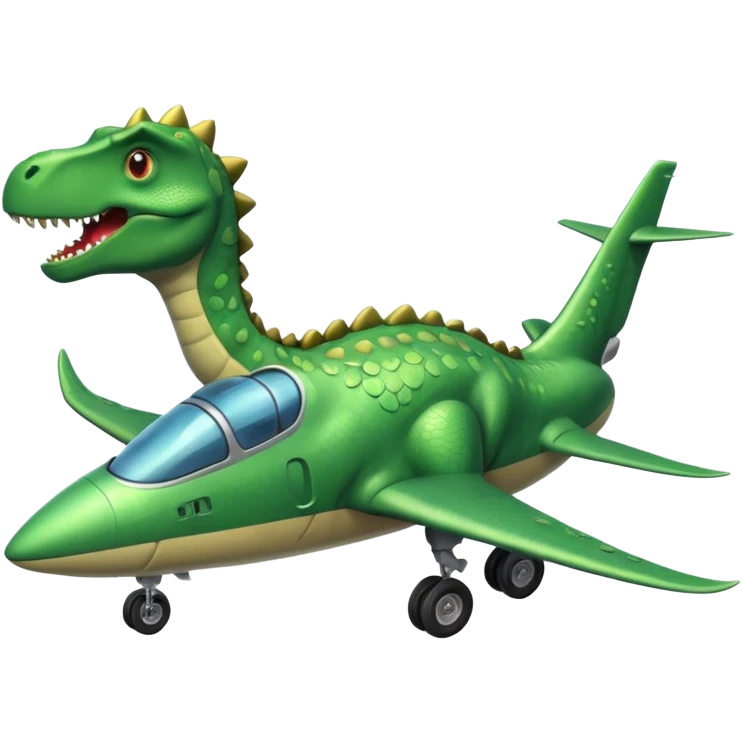 Dinosaur riding a jet emoji