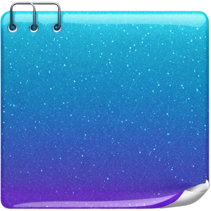 Glitter Purple and Cian spreadsheet paper emoji