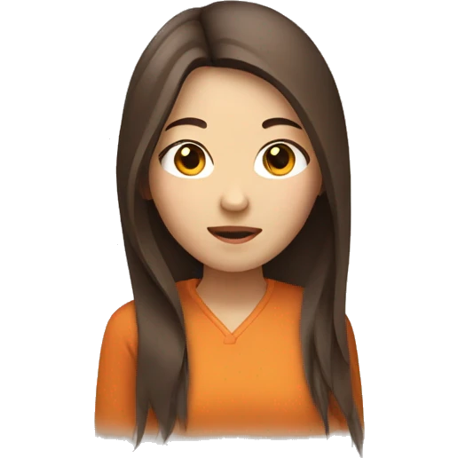 asian girl with brown/orange hair emoji