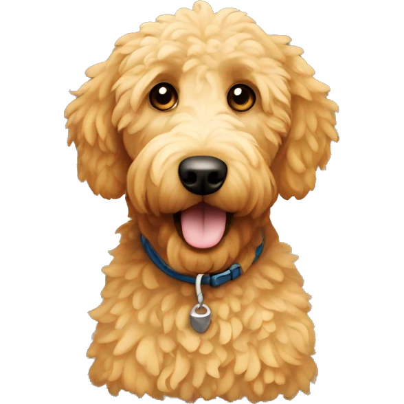 A golden groodle emoji