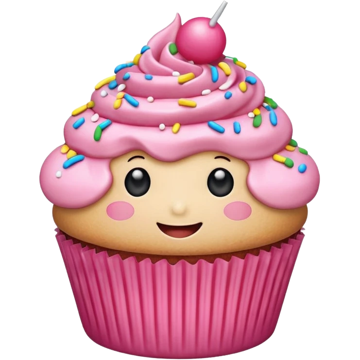 cupcake love cute with face emoji