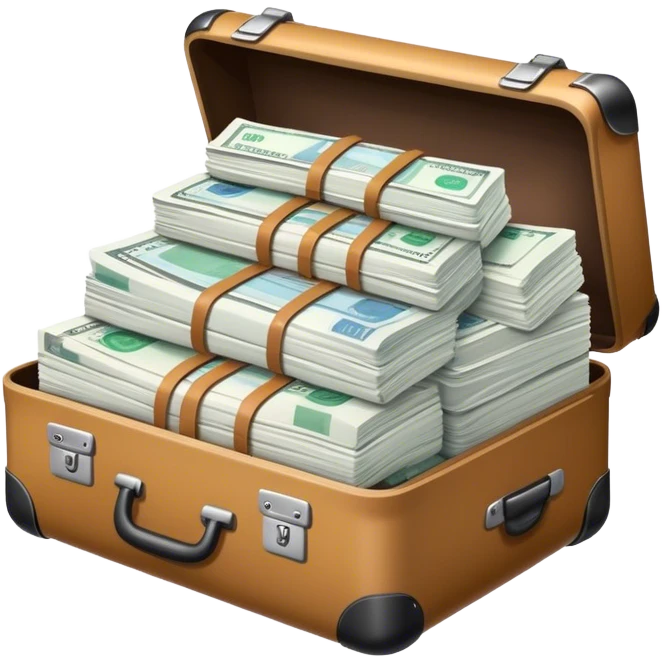 luggage filled with a lot of receipts emoji
