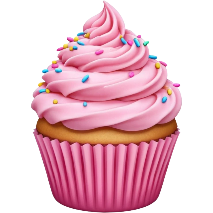 Cupcake with pink icing emoji