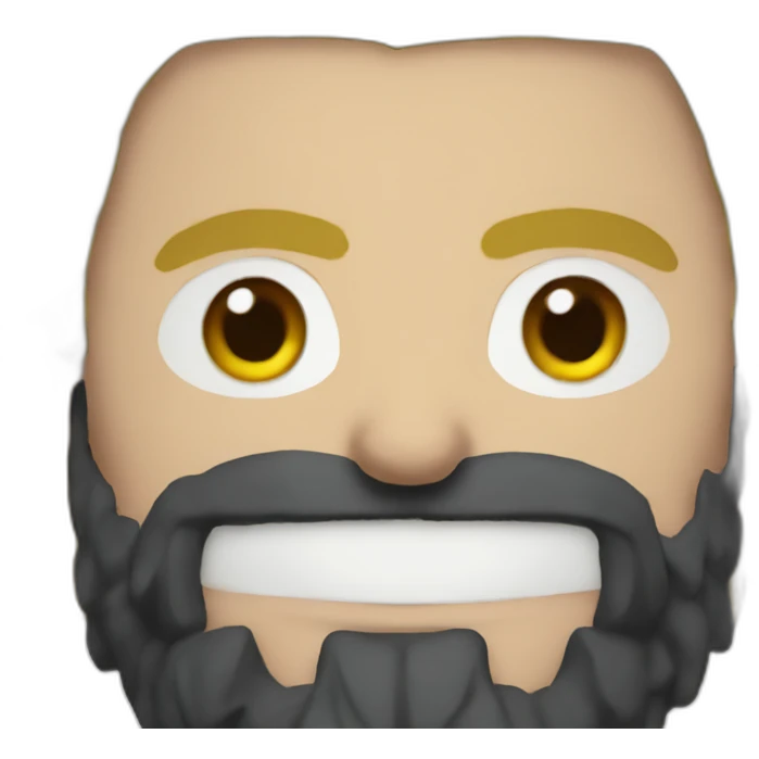 All Might with a brown beard emoji
