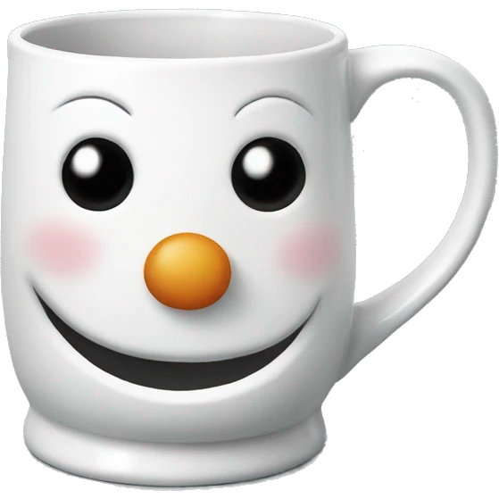 Cute snowman mug  emoji