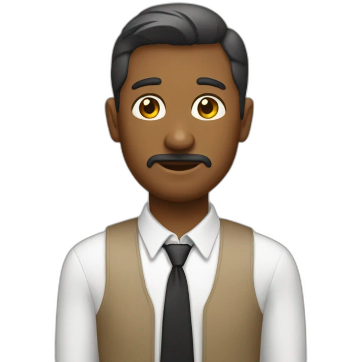 un hombre con la barria gorda emoji
