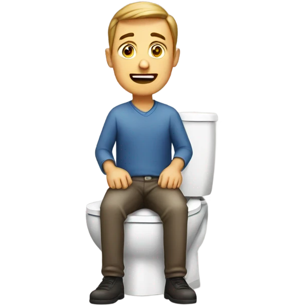 Man on toilet emoji