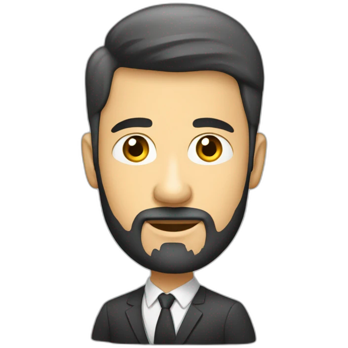 Collègues sur un salon professionnel emoji